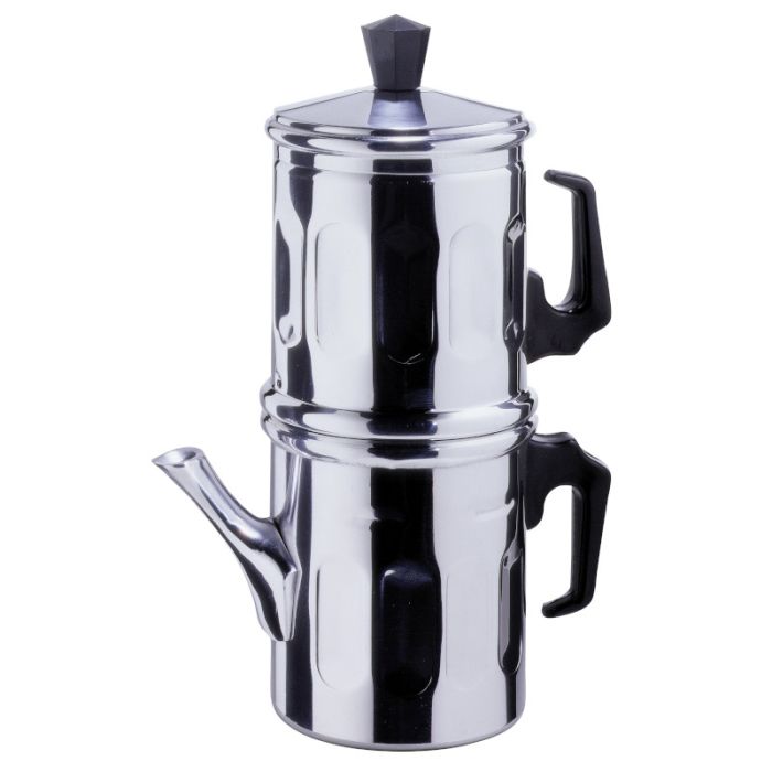 Ilsa Caffettiera Napoletana Diamante in Alluminio - Tradizione e Qualità Made in Italy, Ideale anche per Orzo