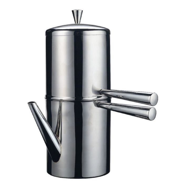 Ilsa Caffettiera Napoletana in Acciaio Inox 18/10 - Cuccumella Tradizionale, Ideale anche per Orzo