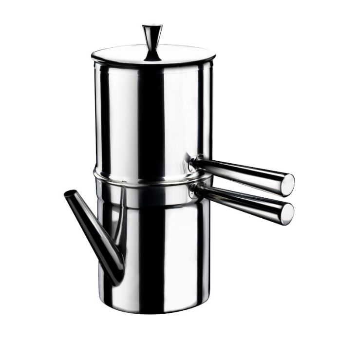 Ilsa Caffettiera Napoletana in Acciaio Inox 18/10 - Cuccumella Tradizionale, Ideale anche per Orzo