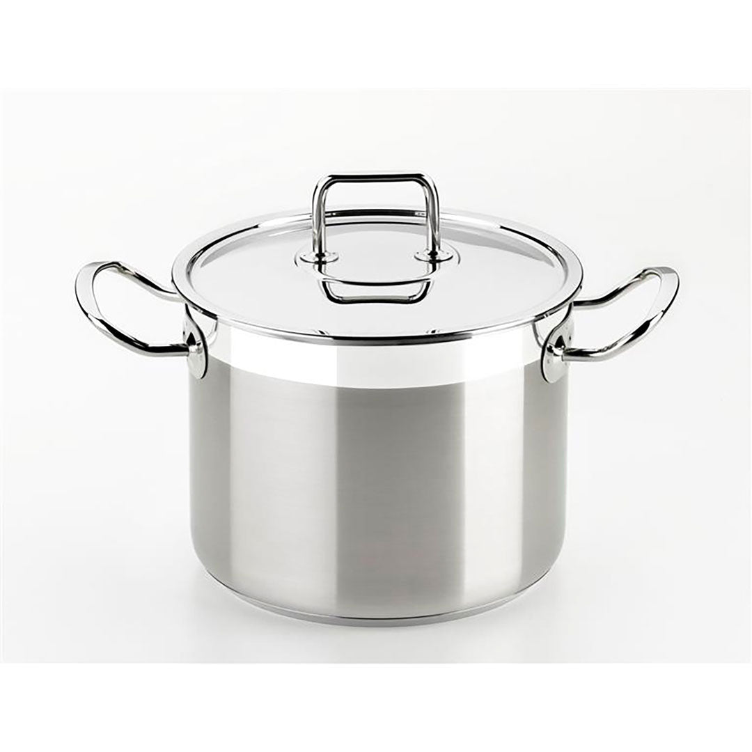 Juego de ollas profesional PINTI INOX 18/10 BRA 5 piezas CON TAPA (TOTAL 9 piezas) TAMBIÉN APTO PARA INDUCCIÓN de 1 a 4 personas