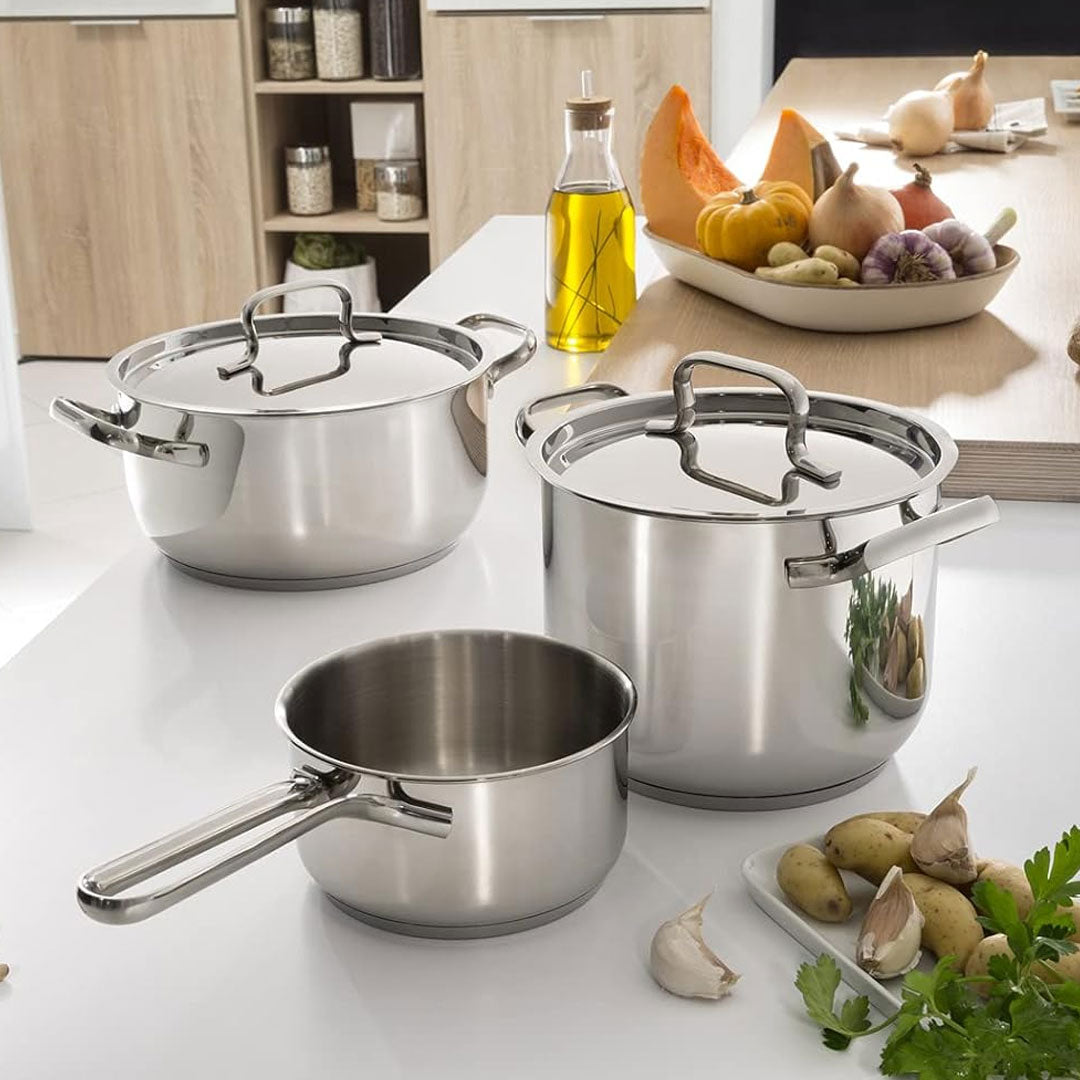 Lagostina Sfiziosa Set di Pentole Induzione, Gas e Forno in Acciaio Inox 18/10, 24 Pezzi, Fondo Lagoseal Plus Triplo Strato,