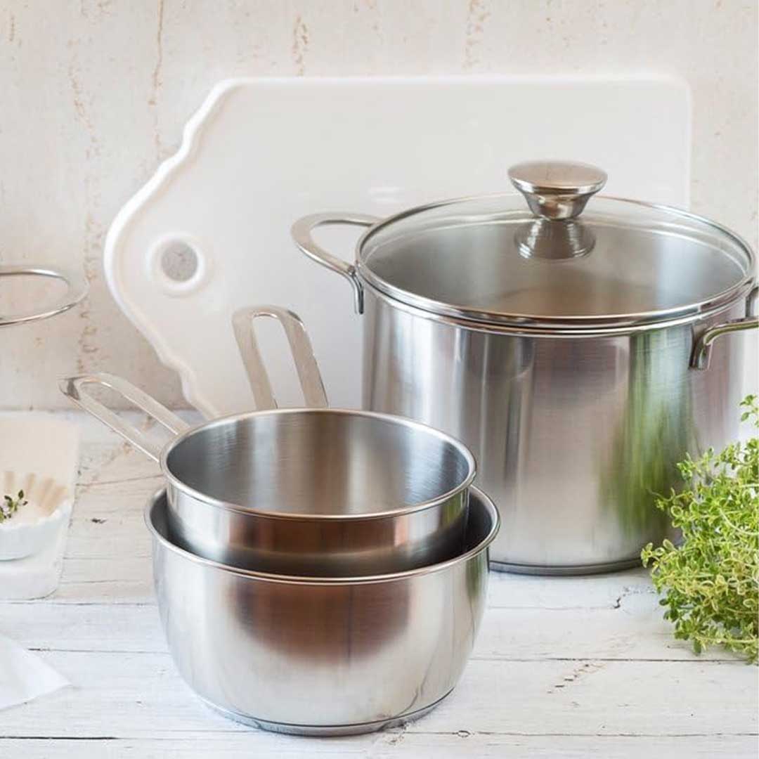 BRA Casseruola Acciaio Inox 18/10 14-16-18 cm