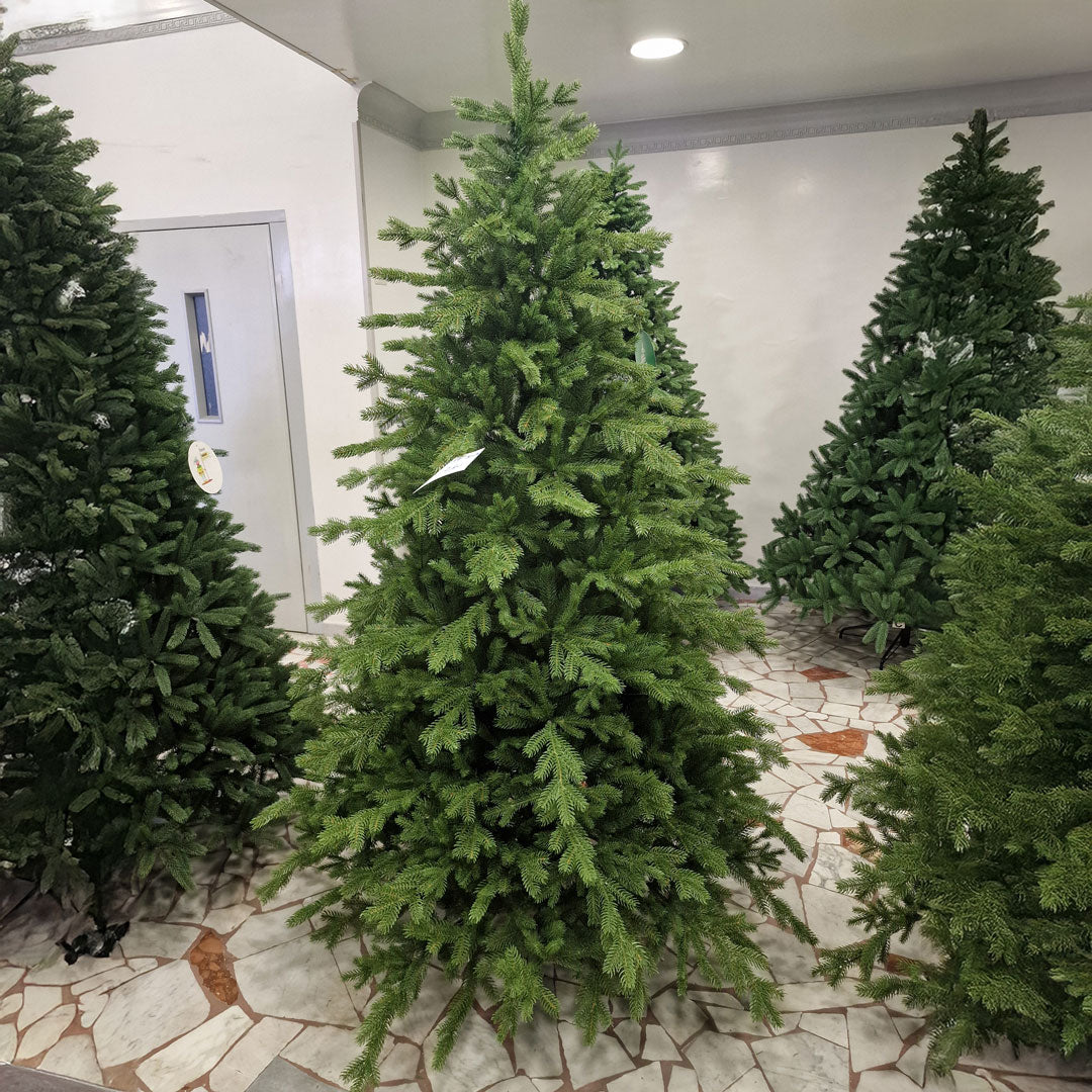 Brooklin Medium Slim Realistic Christmas Tree 100% HIGH QUALITY SILICONE, 210 / 240 CM Height