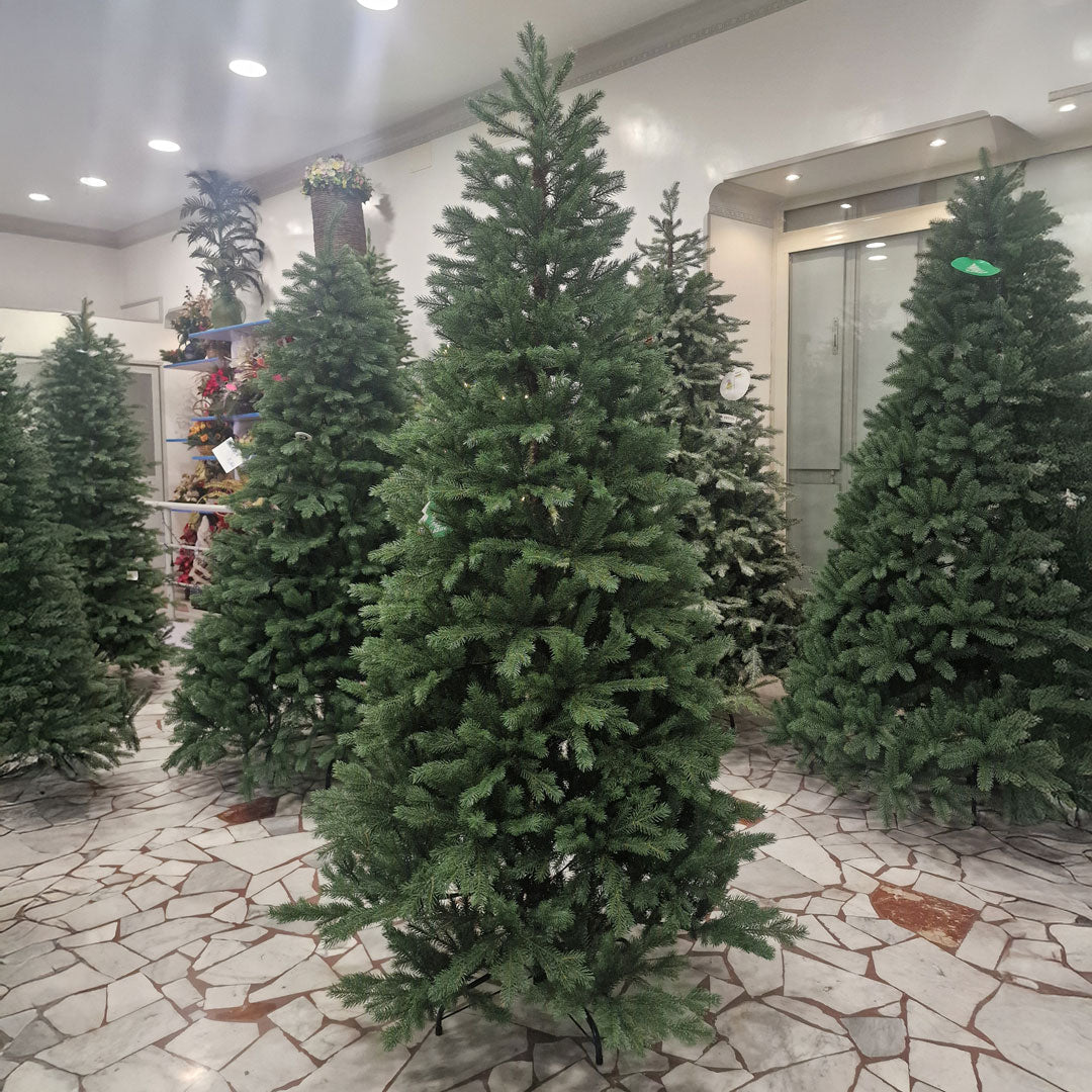 Finlandia Verde Albero di Natale 100% Silicone Alta Qualità Varie Dimensioni 180 / 210 / 240 cm Altezza