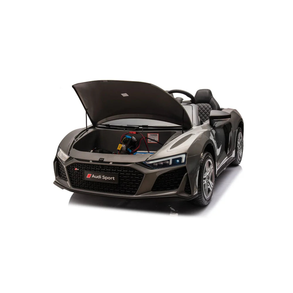 Audi R8 Big XXL Auto Elettrica 24V 2 Posti per Bambini con Telecomando Parentale – Ruote EVA, TV MP4, Sedili in Pelle, Luci LED e Porte Apribili