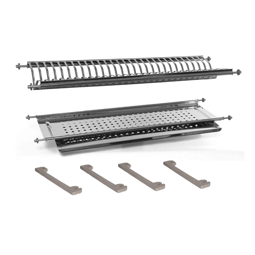 Kit Staffe Scolapiatti Acciaio Inox ad Incasso