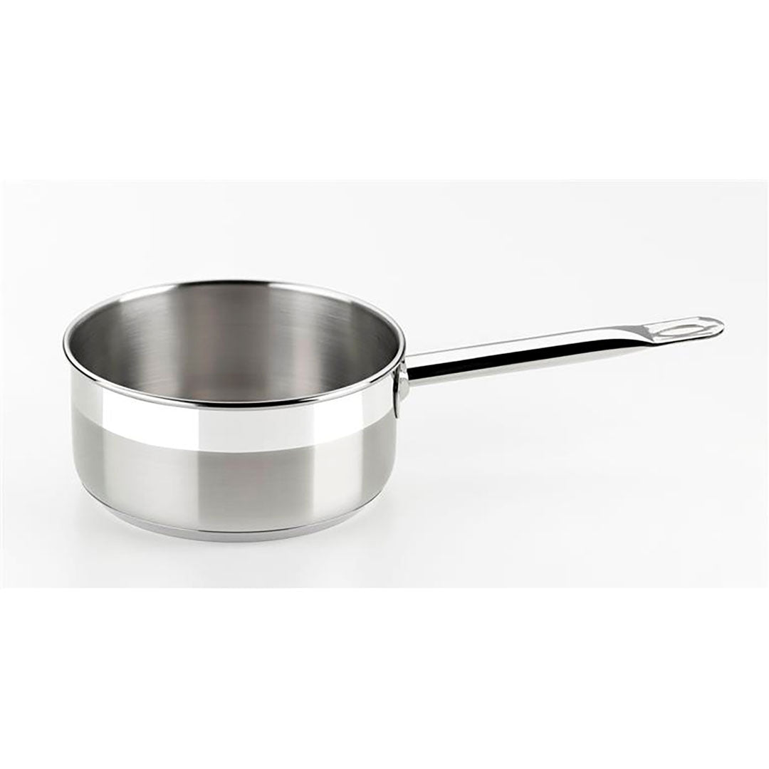 Juego de ollas profesional PINTI INOX 18/10 BRA 5 piezas CON TAPA (TOTAL 9 piezas) TAMBIÉN APTO PARA INDUCCIÓN de 1 a 4 personas