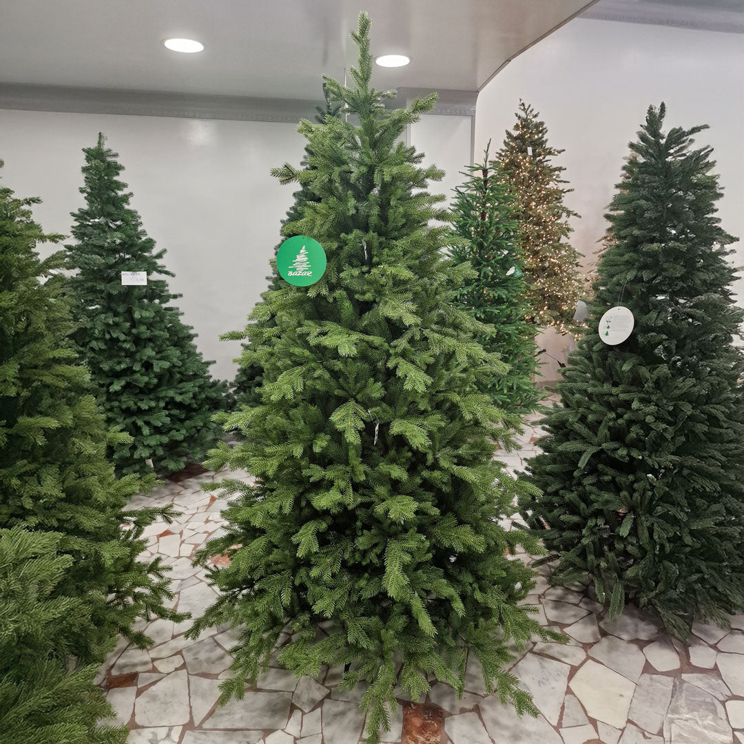 Brooklin Medium Slim Realistic Christmas Tree 100% HIGH QUALITY SILICONE, 210 / 240 CM Height