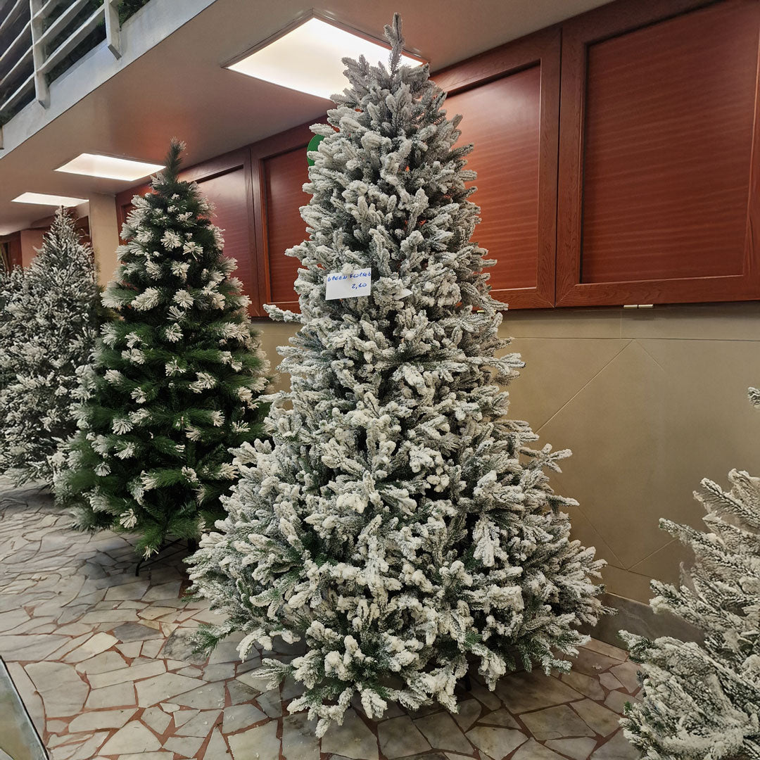 New Green Snowy Christmas Tree 1005 HIGH QUALITY SILICONE VARIOUS SIZES, 180 / 210 / 240 CM Height