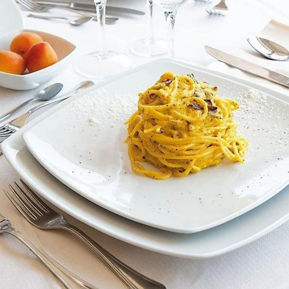 Piatto Tokio Saturnia in Porcellana Bianca – Design Moderno e Stile Giapponese, Prima Scelta Made in Italy