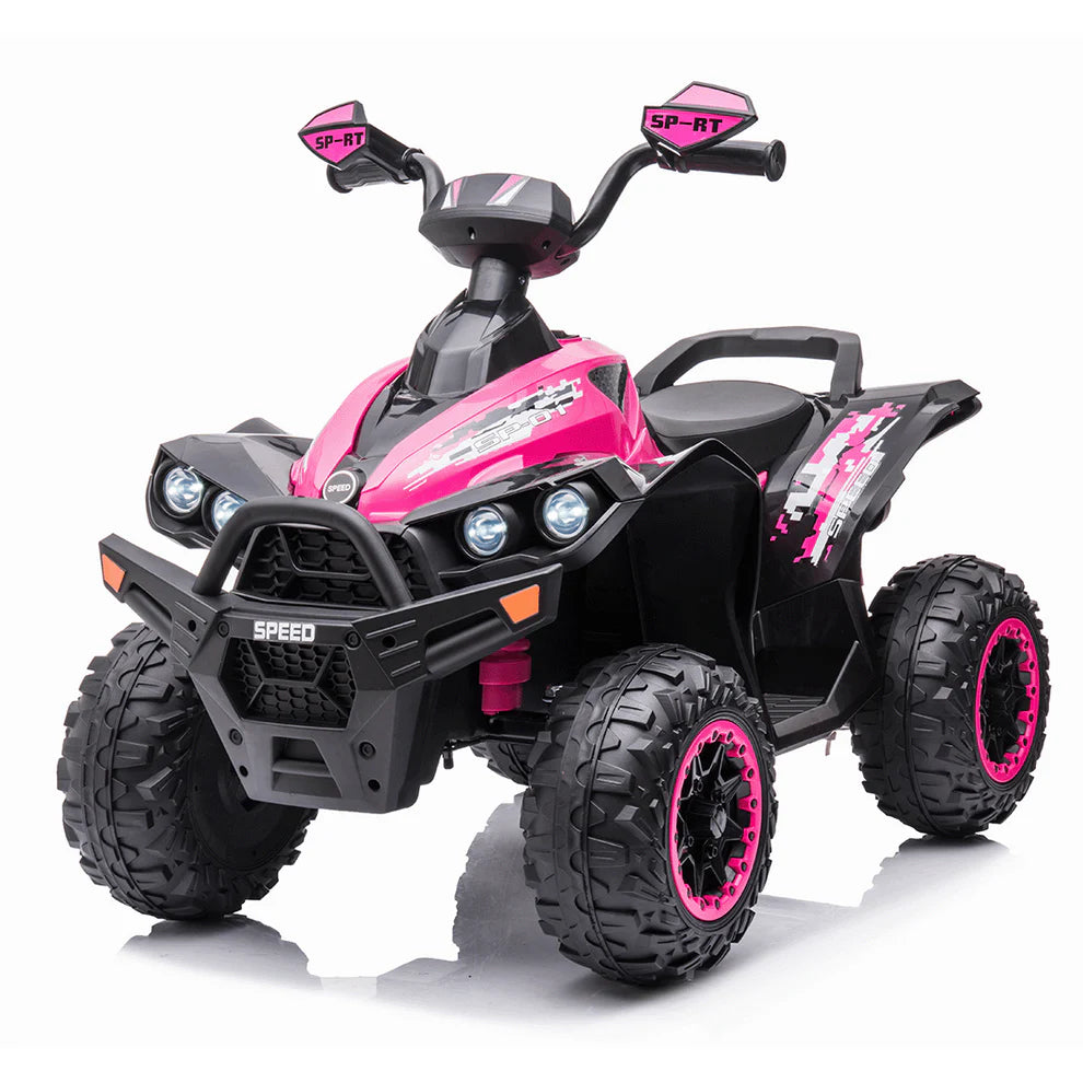 Quad Medio Australian 12V per Bambini – Con Sedile in Pelle, Luci LED e Doppio Motore