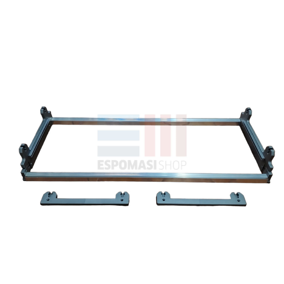 Scolapiatti in Acciaio Inox con Telaio in Alluminio Larghezza 86-76-56 cm Profondità Regolabile