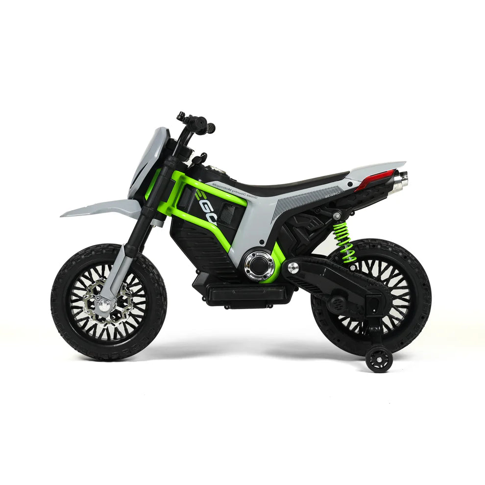 Motocross EQA 12V per Bambini “Adventure Trail” – Sospensioni Reali, Luci e Suoni