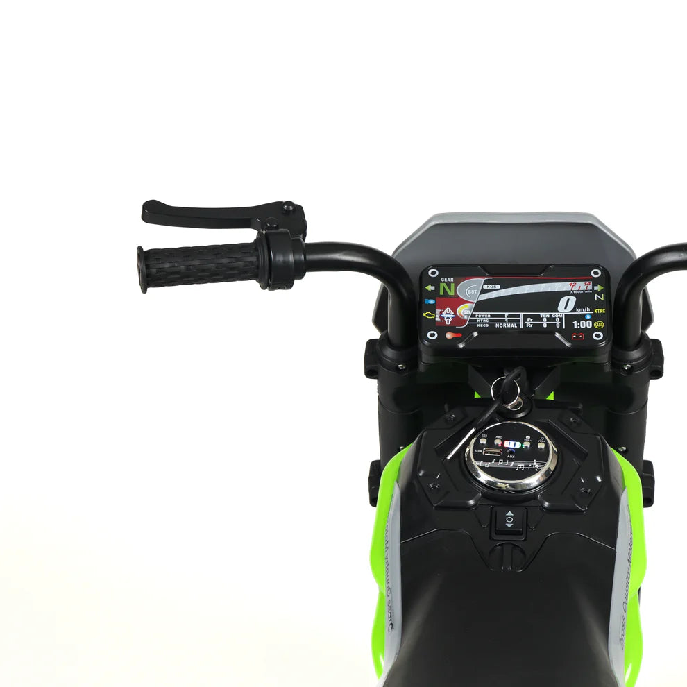 Motocross EQA 12V per Bambini “Adventure Trail” – Sospensioni Reali, Luci e Suoni