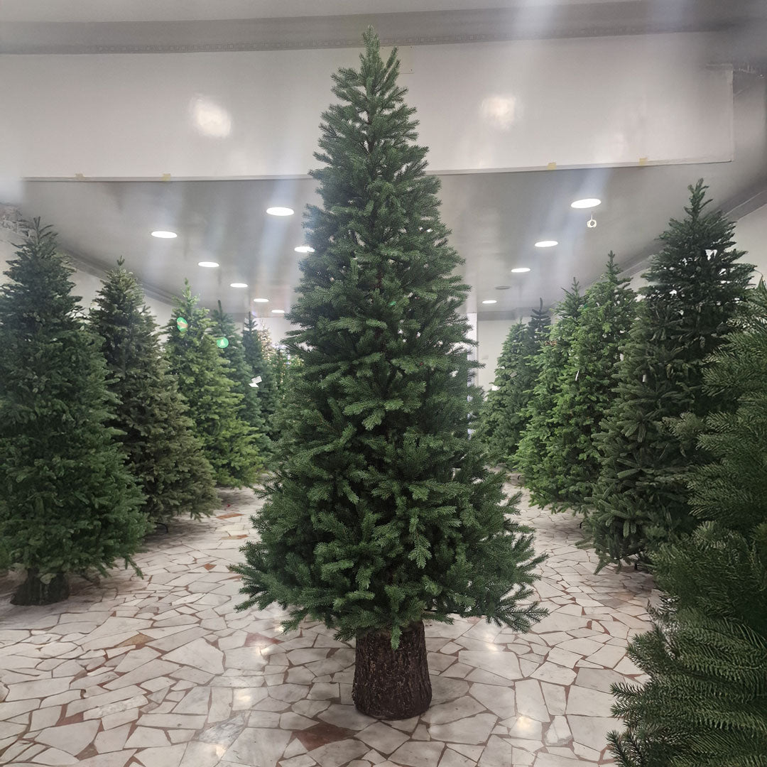 Finlandia Verde Albero di Natale 100% Silicone Alta Qualità Varie Dimensioni 180 / 210 / 240 cm Altezza