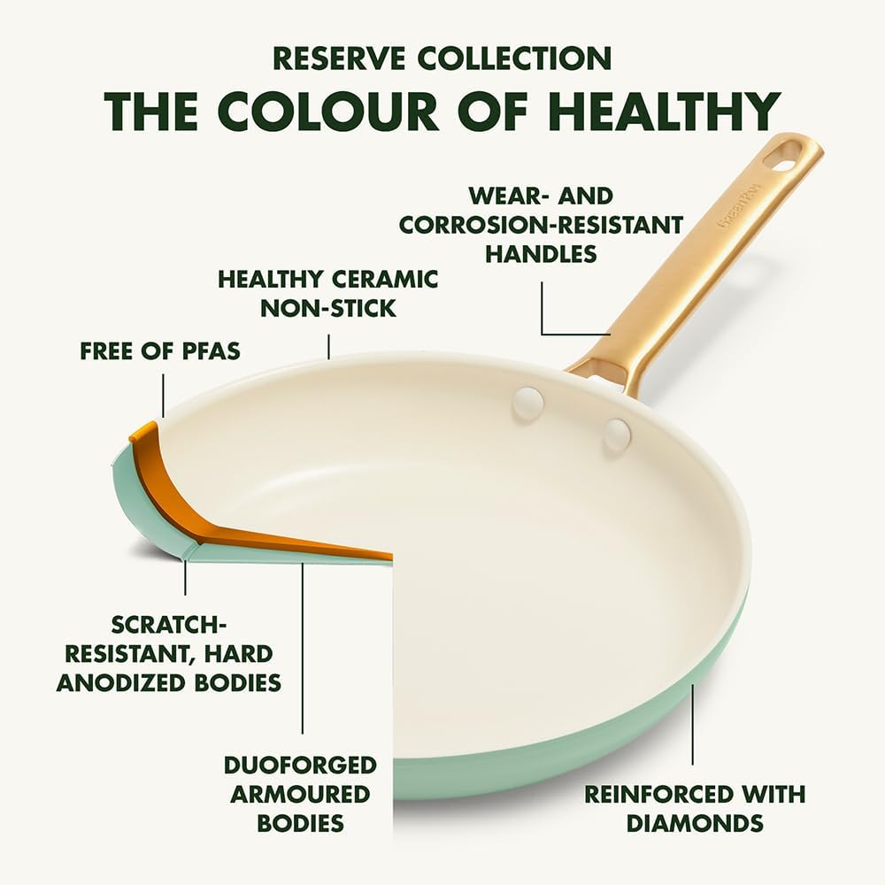 GreenPan Batteria Padova 10 pezzi Set Pentole Antiaderenti Ceramica anche Induzione Thermolon™ Senza PFAS PFOA