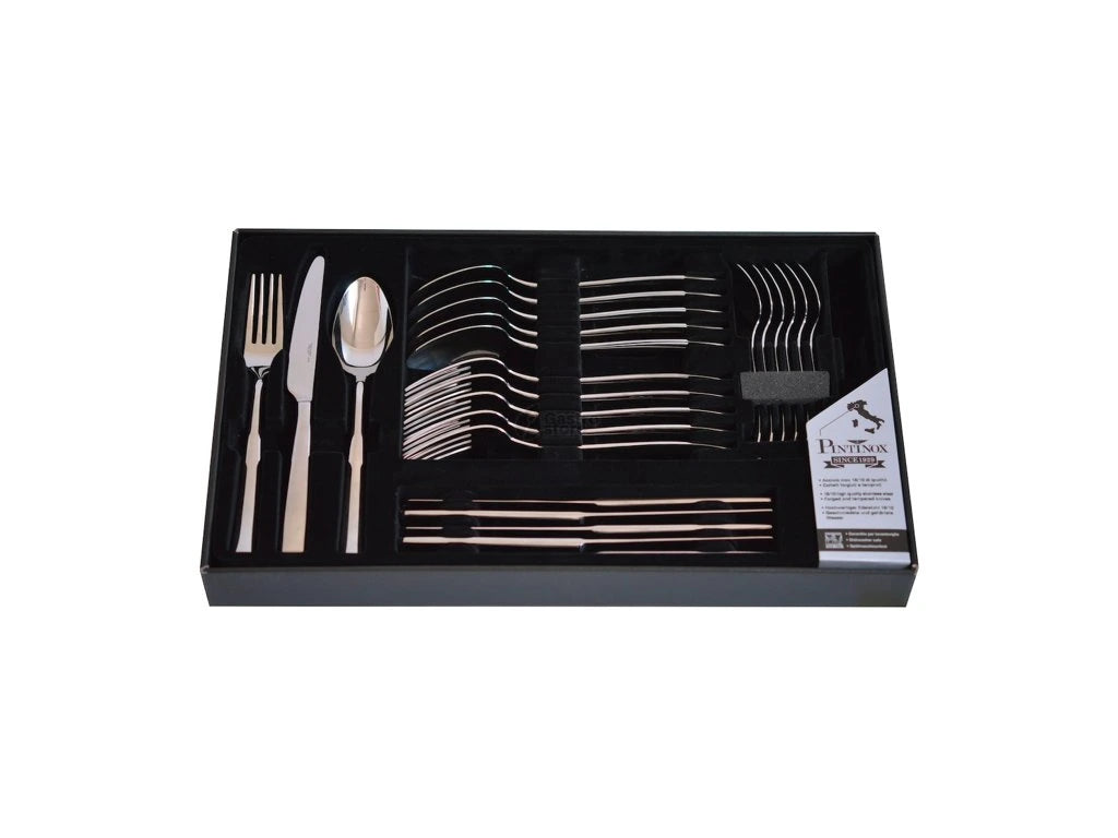 Set 24 pezzi Posate PINTINOX Flower Iris in Acciaio Inox 18/10 – Collezione Elegante per 6 Persone