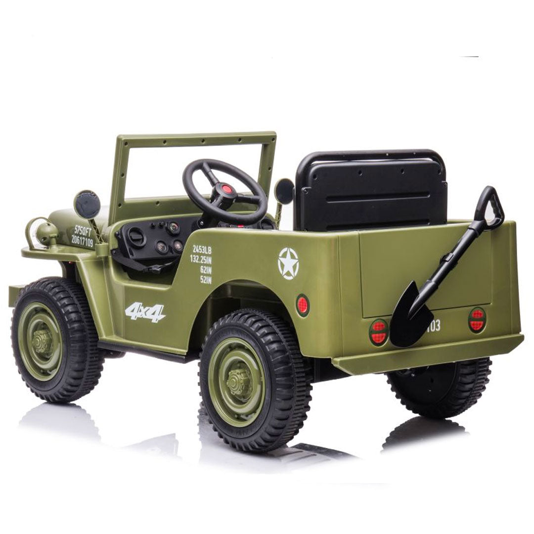 Jeep Military 4x4 Electric Car for Kids 12v