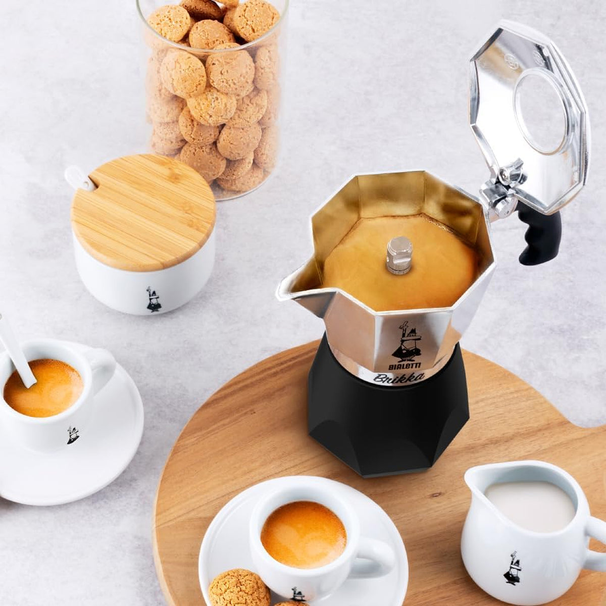 Bialetti Brikka 2 TAZZE– Caffettiera Speciale per Caffè Espresso con Crema, Tecnologia con Membrana in Silicone e Manico Antiscottatura