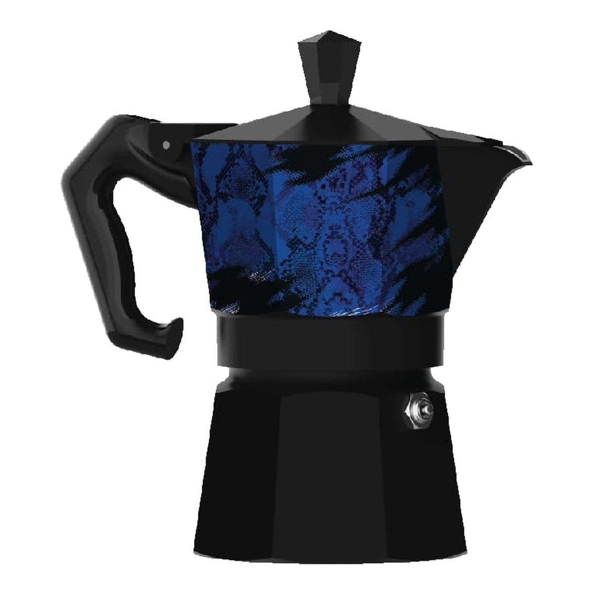 Bialetti Moka Express Inter 3 Tazze – Caffettiera Originale FC Internazionale Milano Nerazzurra in Alluminio con Design Biscione – Edizione Speciale da Collezione, Idea Regalo Tifosi Inter
