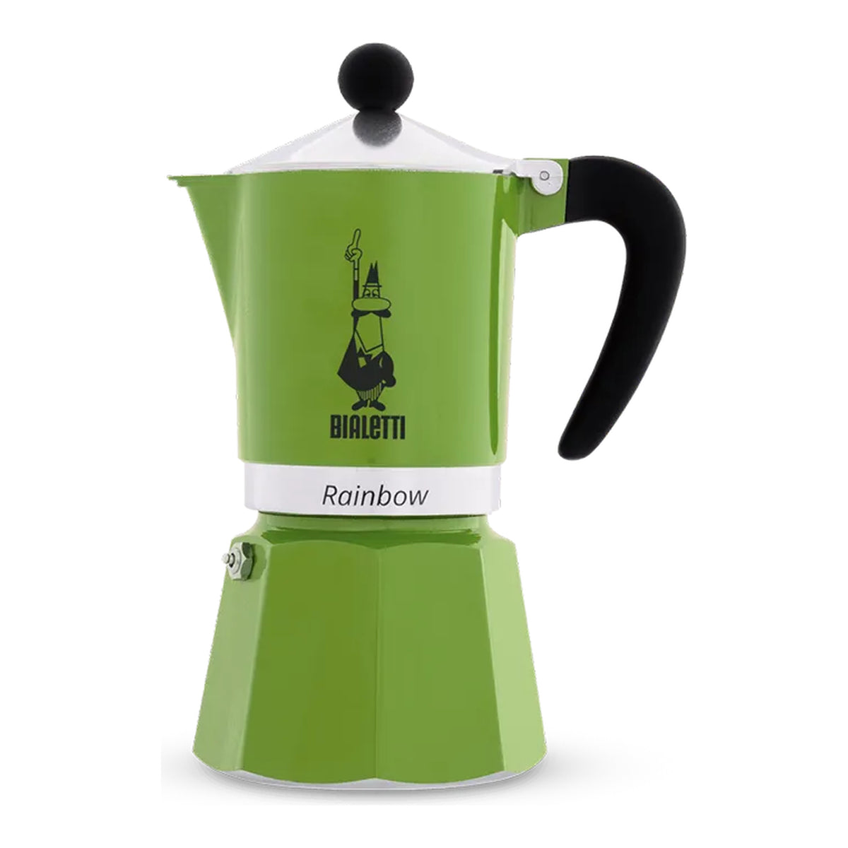 Bialetti Rainbow – Caffettiera Moka Colorata in Alluminio, Disponibile in Verde, Celeste e Giallo, da 1 o 3 Tazze