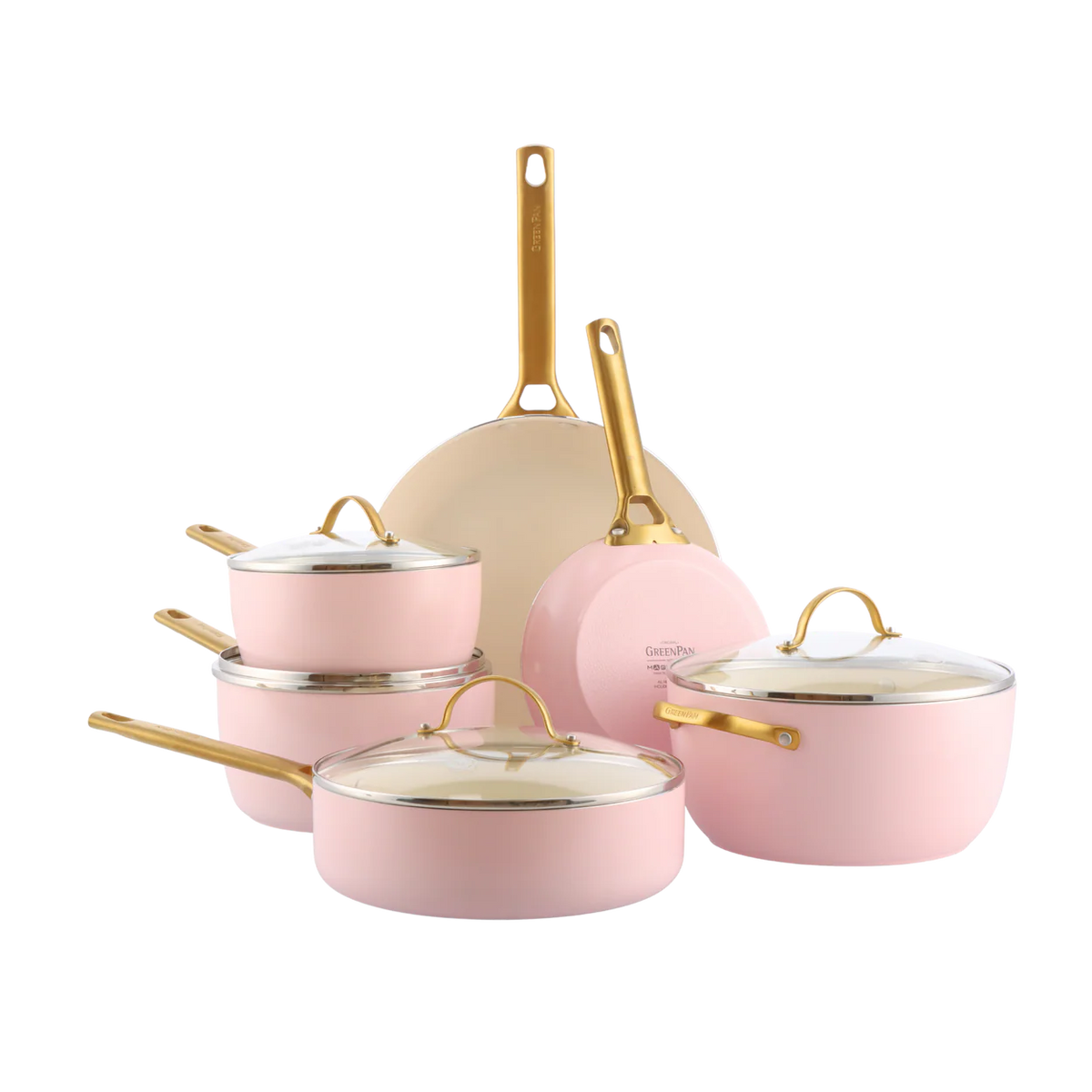 GreenPan Batteria Padova 10 pezzi Set Pentole Antiaderenti Ceramica anche Induzione Thermolon™ Senza PFAS PFOA