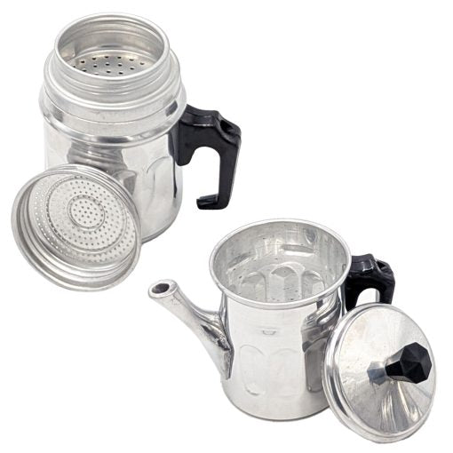 Ilsa Caffettiera Napoletana Diamante in Alluminio - Tradizione e Qualità Made in Italy, Ideale anche per Orzo