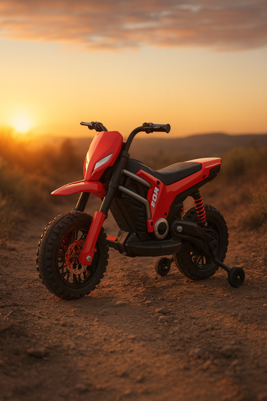 Motocross EQA 12V per Bambini “Adventure Trail” – Sospensioni Reali, Luci e Suoni