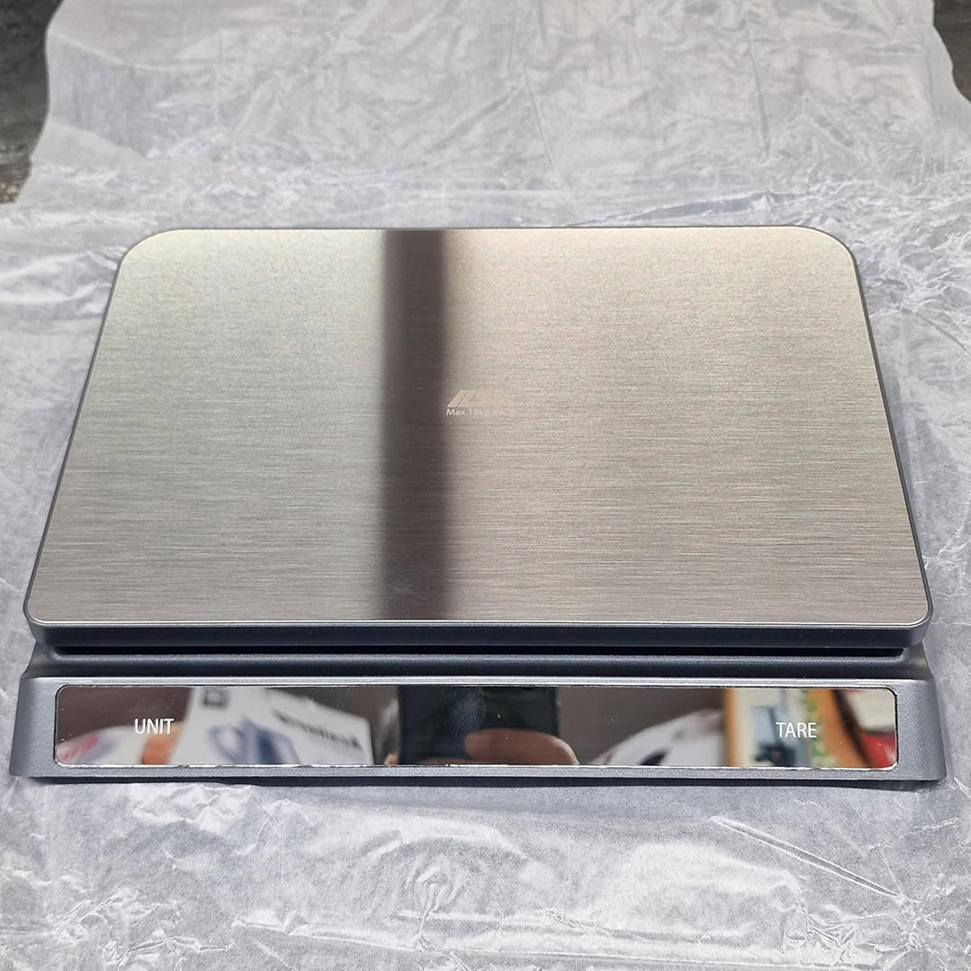 ILSA Bilancia digitale da cucina professionale in acciaio 18/10 da 15 Kg con divisione 1 grammo