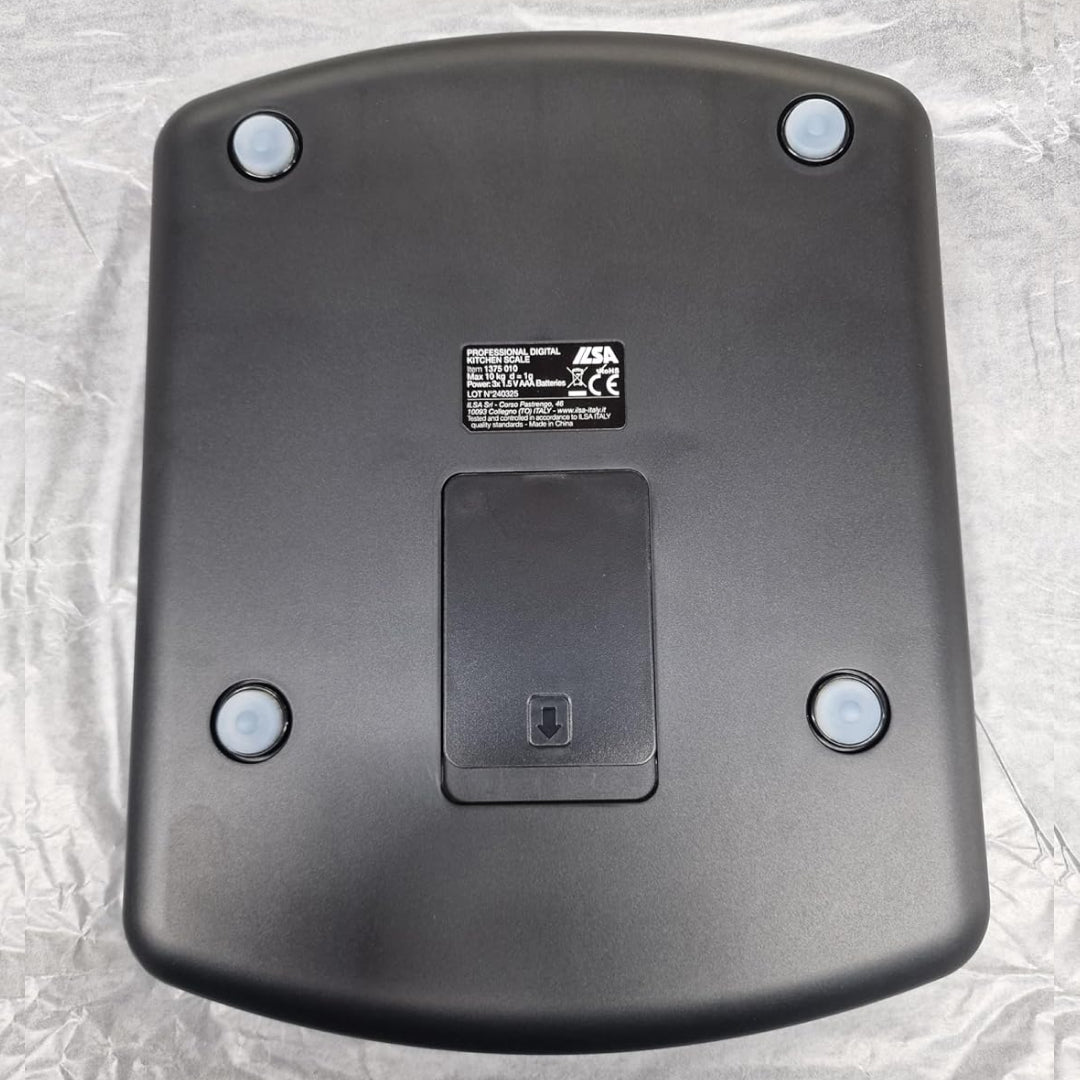 ILSA Bilancia digitale da cucina professionale in acciaio 18/10 da 10 Kg con divisione 1 grammo
