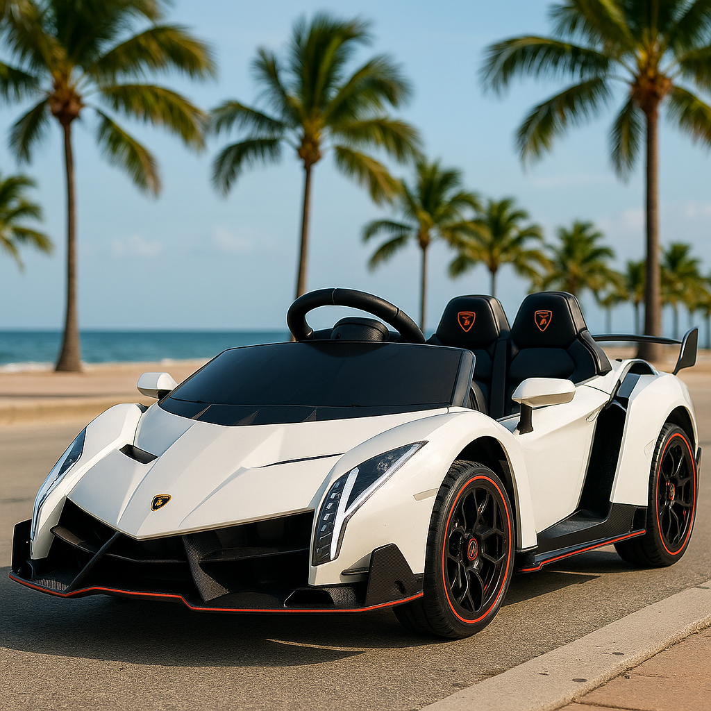 Lamborghini Veneno Elettrica per Bambini – 12V, Sedile in Pelle Full Optional