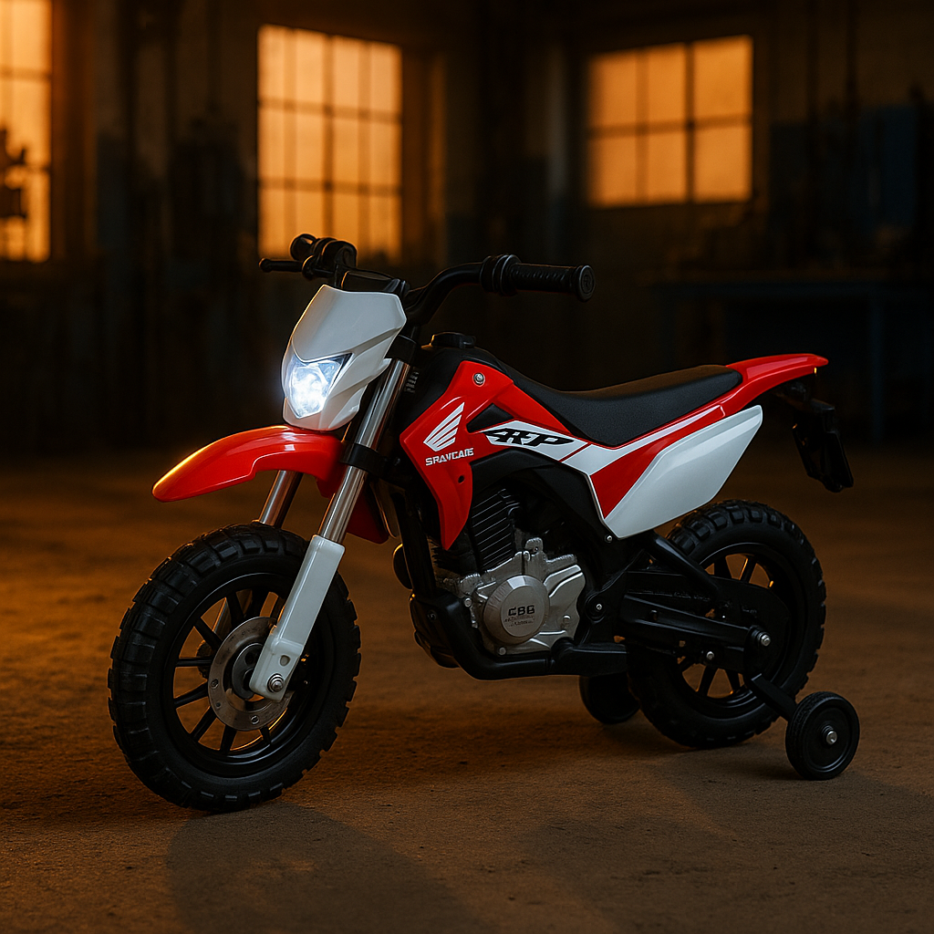 Honda CRF 250 Moto Elettrica per Bambini – Sedile in Pelle