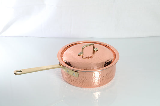 Media Cazuela 1 Mango Cobre Estañado Profesional