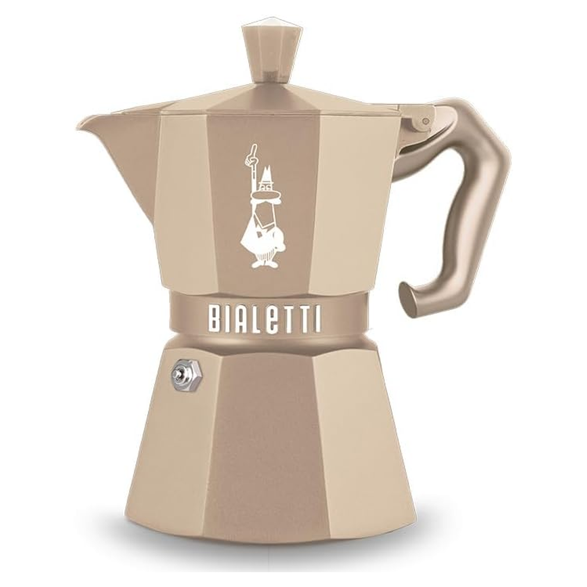 Bialetti Moka Exclusive Octagonal Induction 3 Tazze – Caffettiera Made in Italy in Alluminio e Acciaio per Induzione e Gas – Colori Desert Sand e Silver Grey