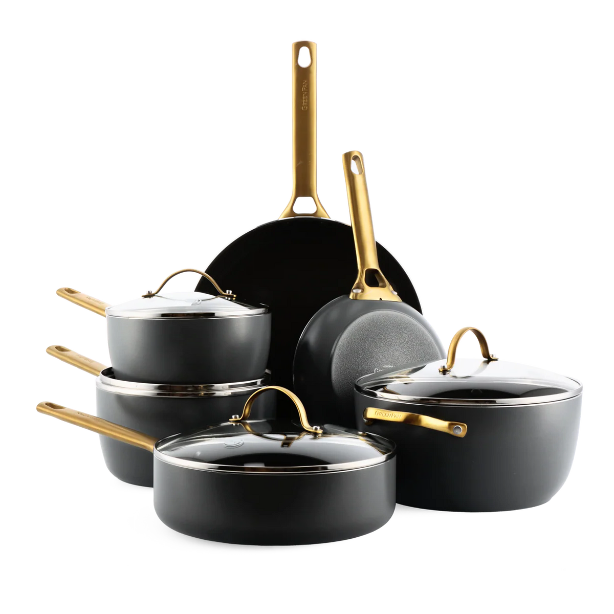 GreenPan Batteria Padova 10 pezzi Set Pentole Antiaderenti Ceramica anche Induzione Thermolon™ Senza PFAS PFOA