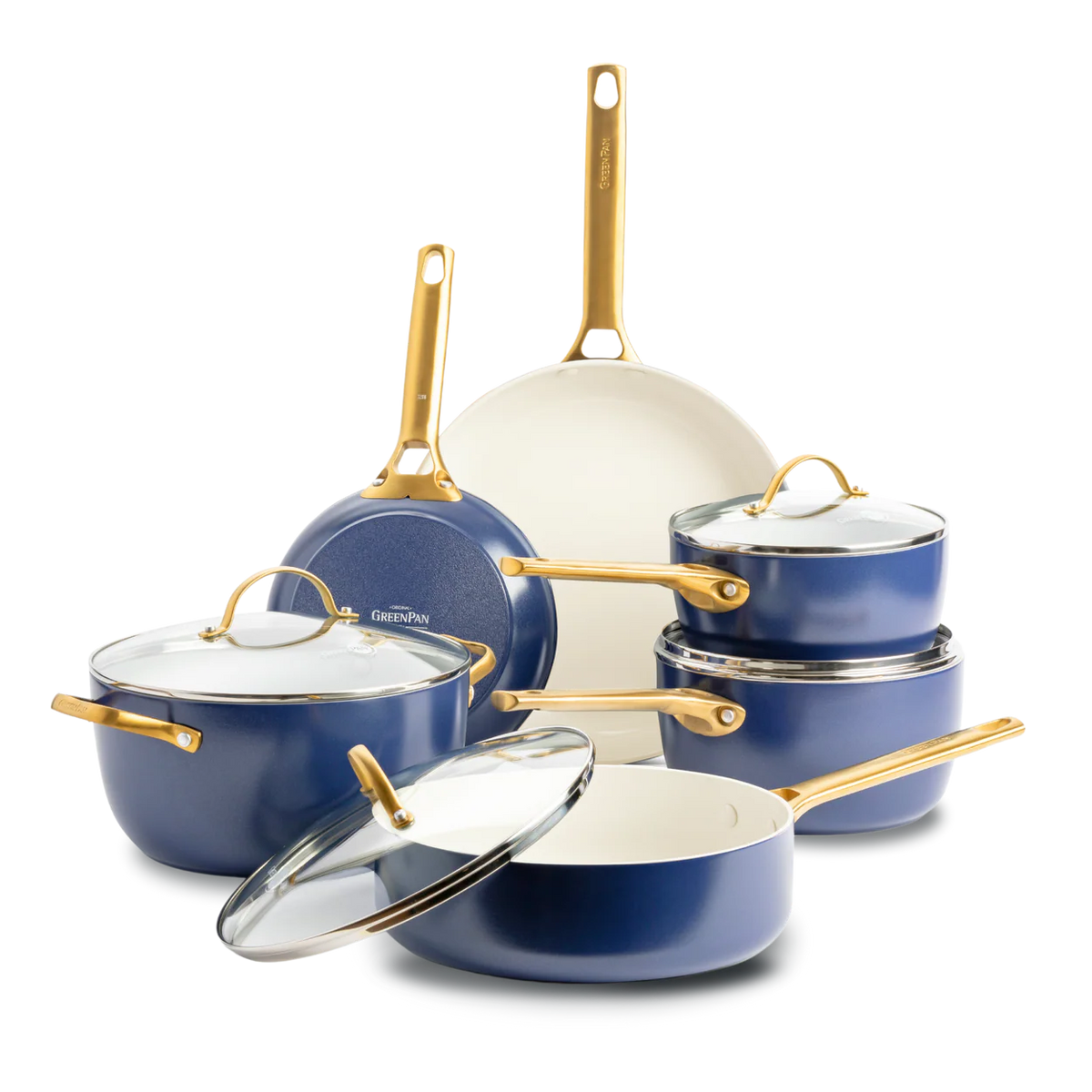 GreenPan Batteria Padova 10 pezzi Set Pentole Antiaderenti Ceramica anche Induzione Thermolon™ Senza PFAS PFOA