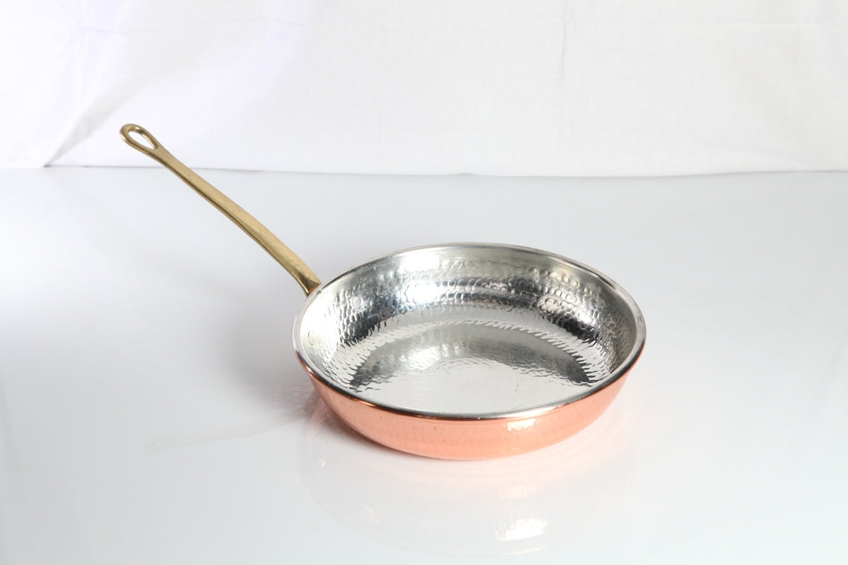 Padella Rame 1 Manico Ottone Professionale Stagnata made in Italy