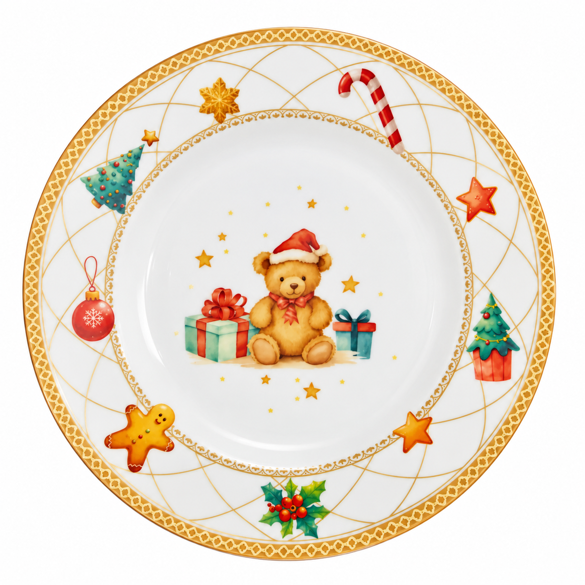 Tognana Olimpia Christmas Fairy Tale Servizio Tavola Natalizio 18 Pezzi in Porcellana – Set Piatti 6 Persone con Decori di Natale
