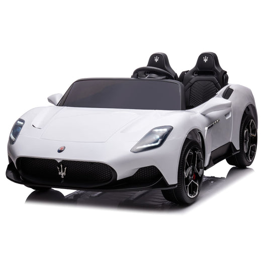 Maserati MC20 XL Auto/Macchina Elettrica per Bambini 12V Ufficiale 2 Posti Extra Version con Telecomando Parentale, Display MP4, Sedili in Pelle, Luci LED FULL OPTIONAL