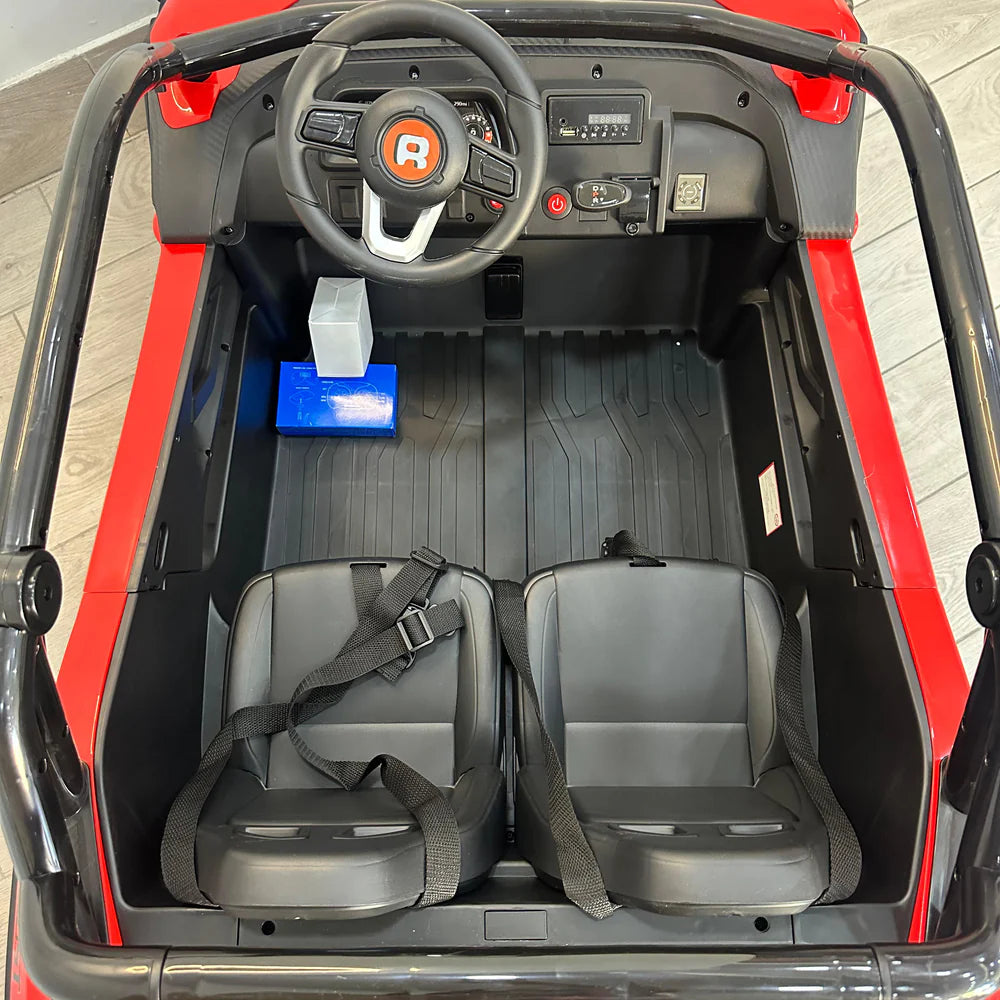 UTV Explorer 24V Auto Elettrica 2 Posti per Bambini con Telecomando Parentale – Licenza Ufficiale, Ruote EVA, Luci LED, MP3 e Sospensioni