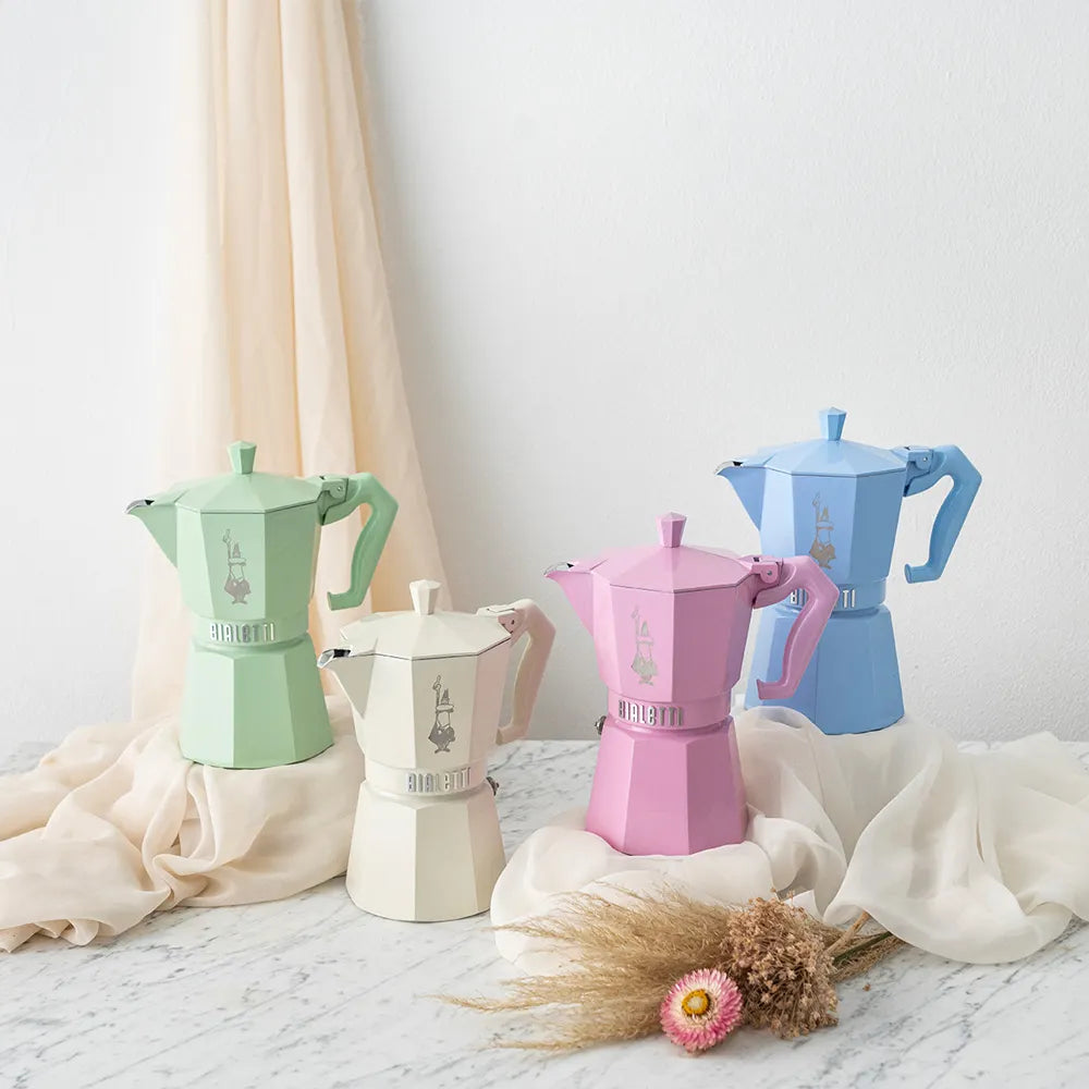 Moka Exclusive Bialetti - Linea Exclusive, Disponibile in Più Colori, Made in Italy, Design Vintage con Finitura Lucida