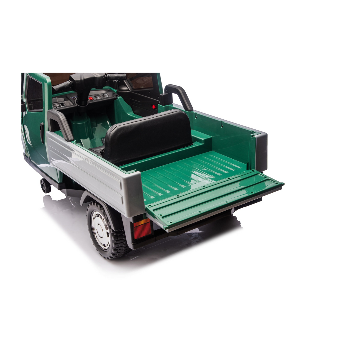 Macchina Elettrica Bambini Piaggio Apecar 12V con Telecomando 2 Motori Luci LED Cassone Posteriore