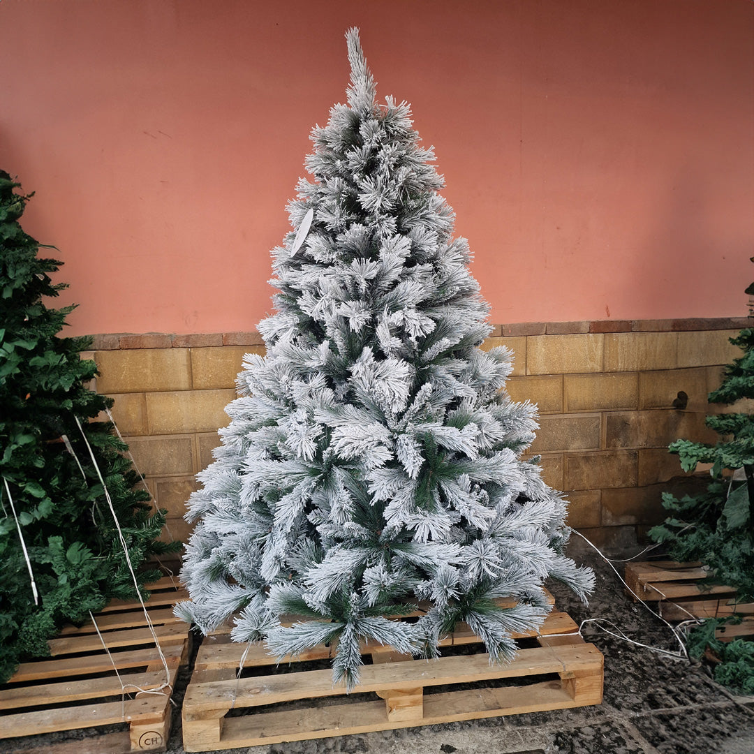 Albero di Natale Varie Dimensioni Aprica Innevato PVC Alta Qualità 150 / 180 / 210 / 240 cm Altezza