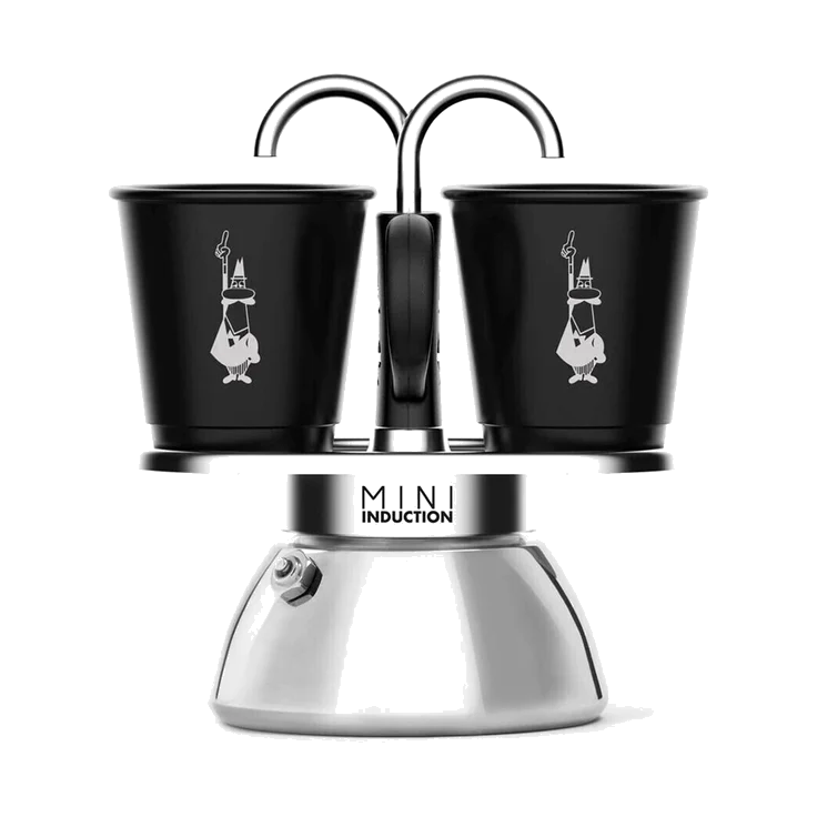 Mini Express Bialetti Induction + 2 Tazze - Design Innovativo per un Espresso Perfetto