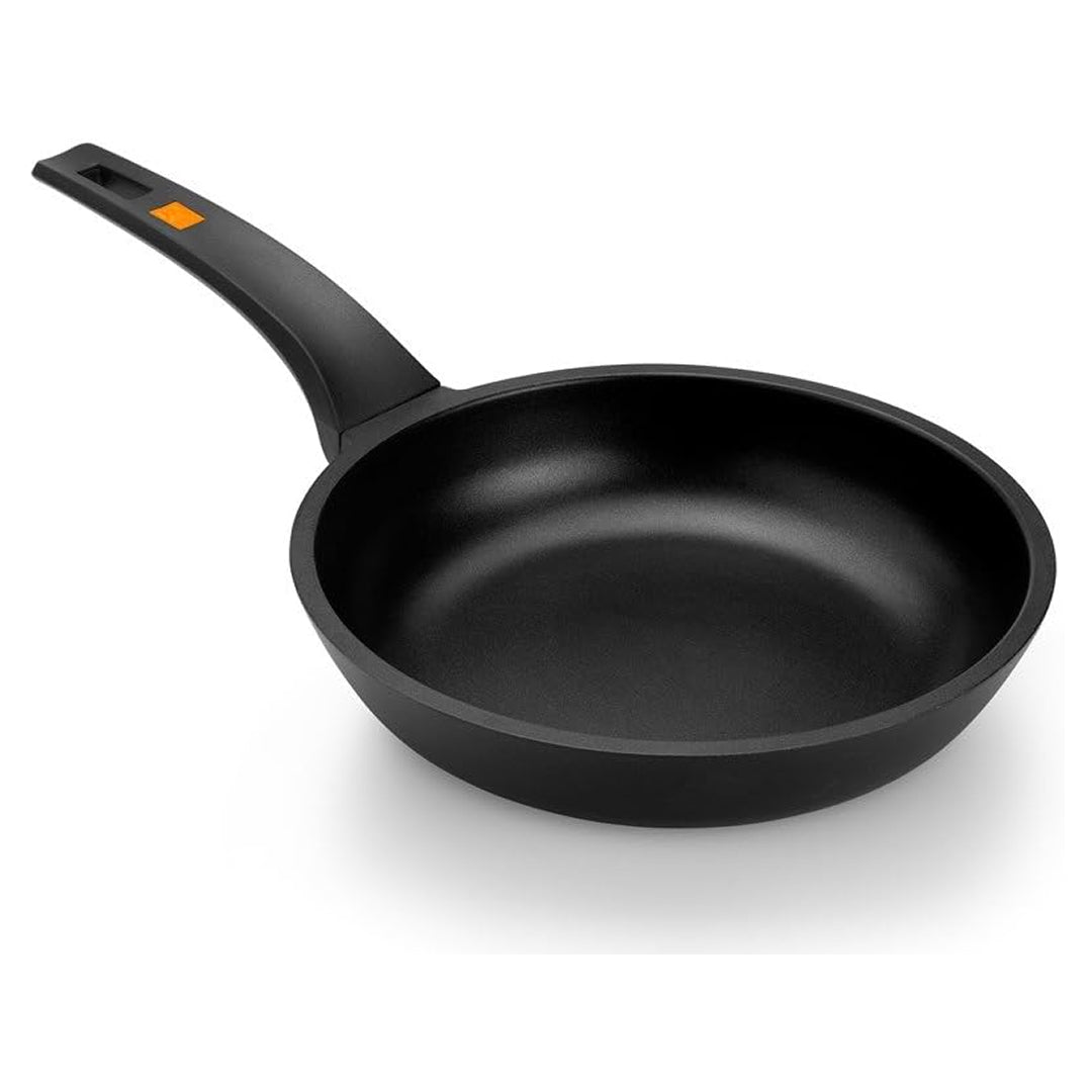 BRA Efficient Padella Fonda WOK 1 Manico Antiaderente, in Alluminio Pressofuso, Adatta Ai Piani Cottura a Induzione, Nero