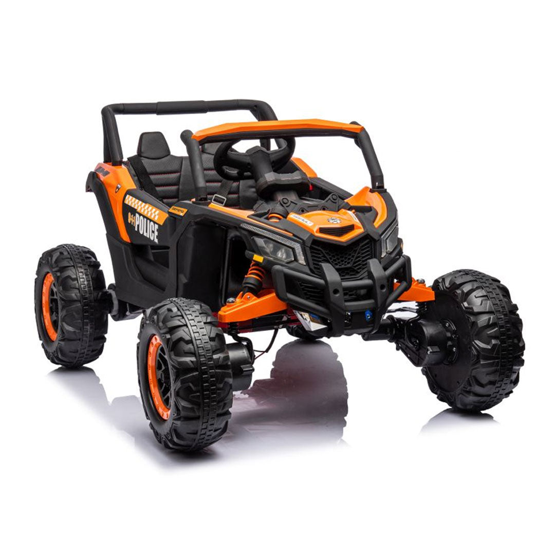 Buggy ALPINE Police Macchina Elettrica per Bambini 24V 4x4 da 90 watt FULL OPTIONAL Ruote In Gomma Bluetooth
