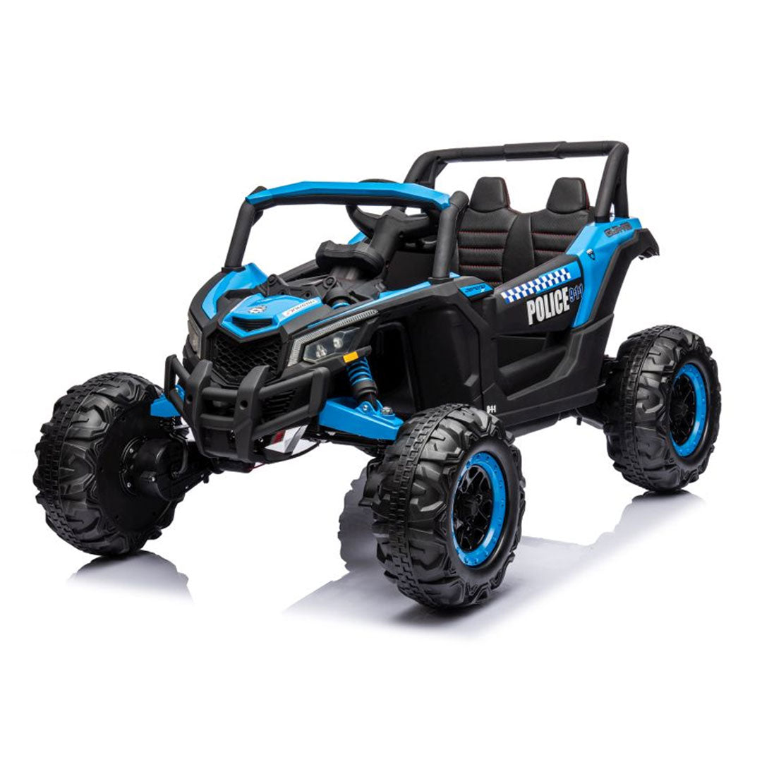Buggy ALPINE Police Macchina Elettrica per Bambini 24V 4x4 da 90 watt FULL OPTIONAL Ruote In Gomma Bluetooth