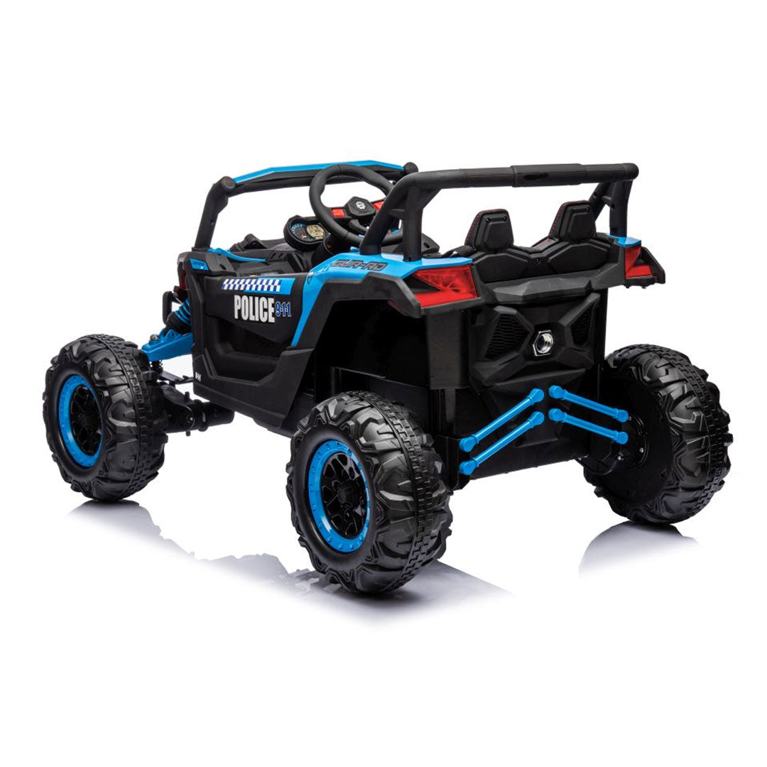 Buggy ALPINE Police Macchina Elettrica per Bambini 24V 4x4 da 90 watt FULL OPTIONAL Ruote In Gomma Bluetooth