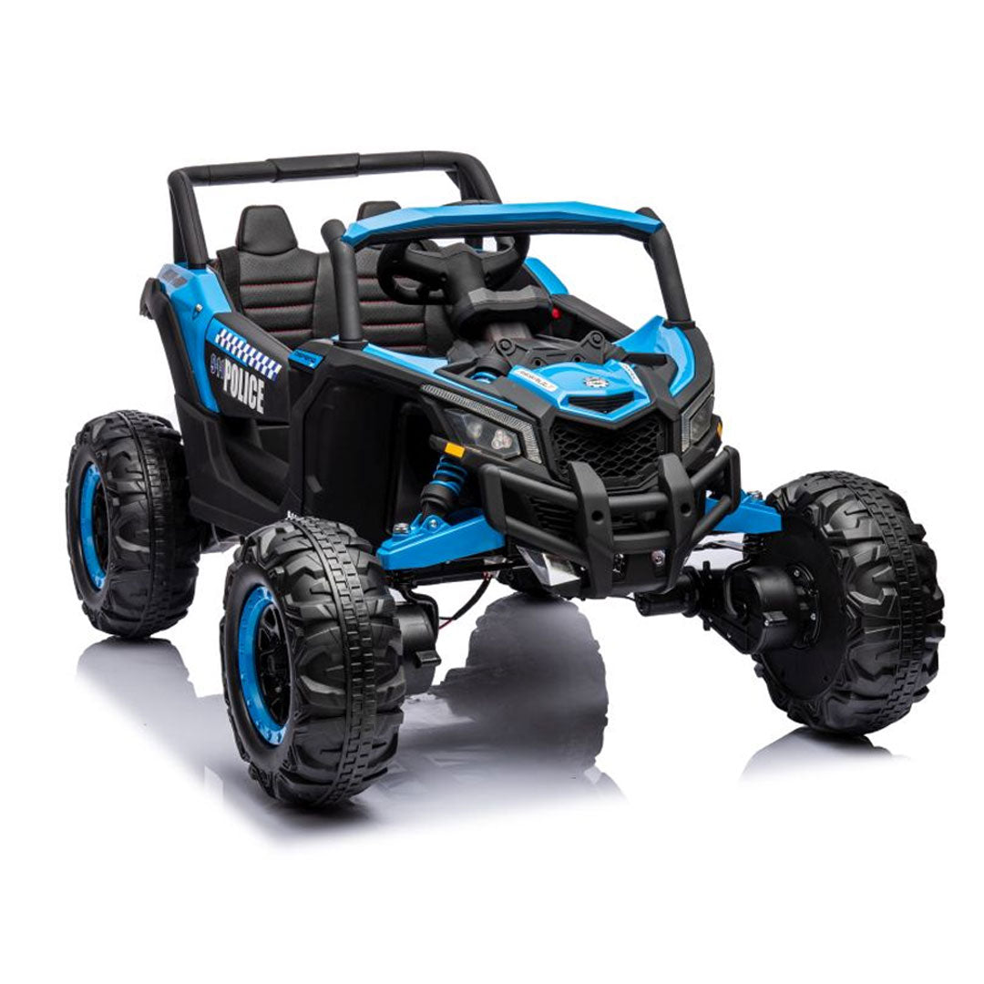Buggy ALPINE Police Macchina Elettrica per Bambini 24V 4x4 da 90 watt FULL OPTIONAL Ruote In Gomma Bluetooth