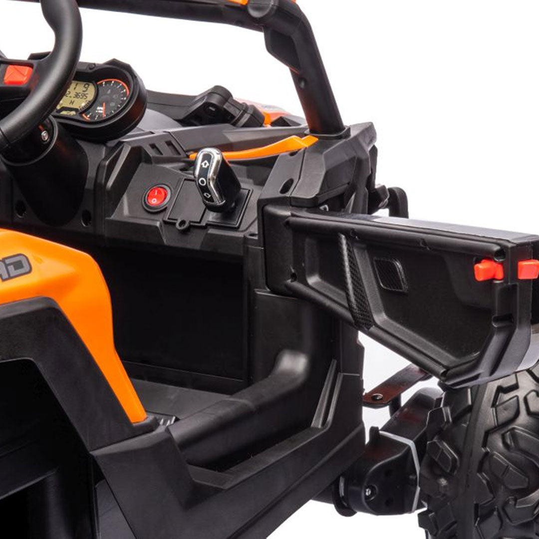 Buggy ALPINE Police Macchina Elettrica per Bambini 24V 4x4 da 90 watt FULL OPTIONAL Ruote In Gomma Bluetooth